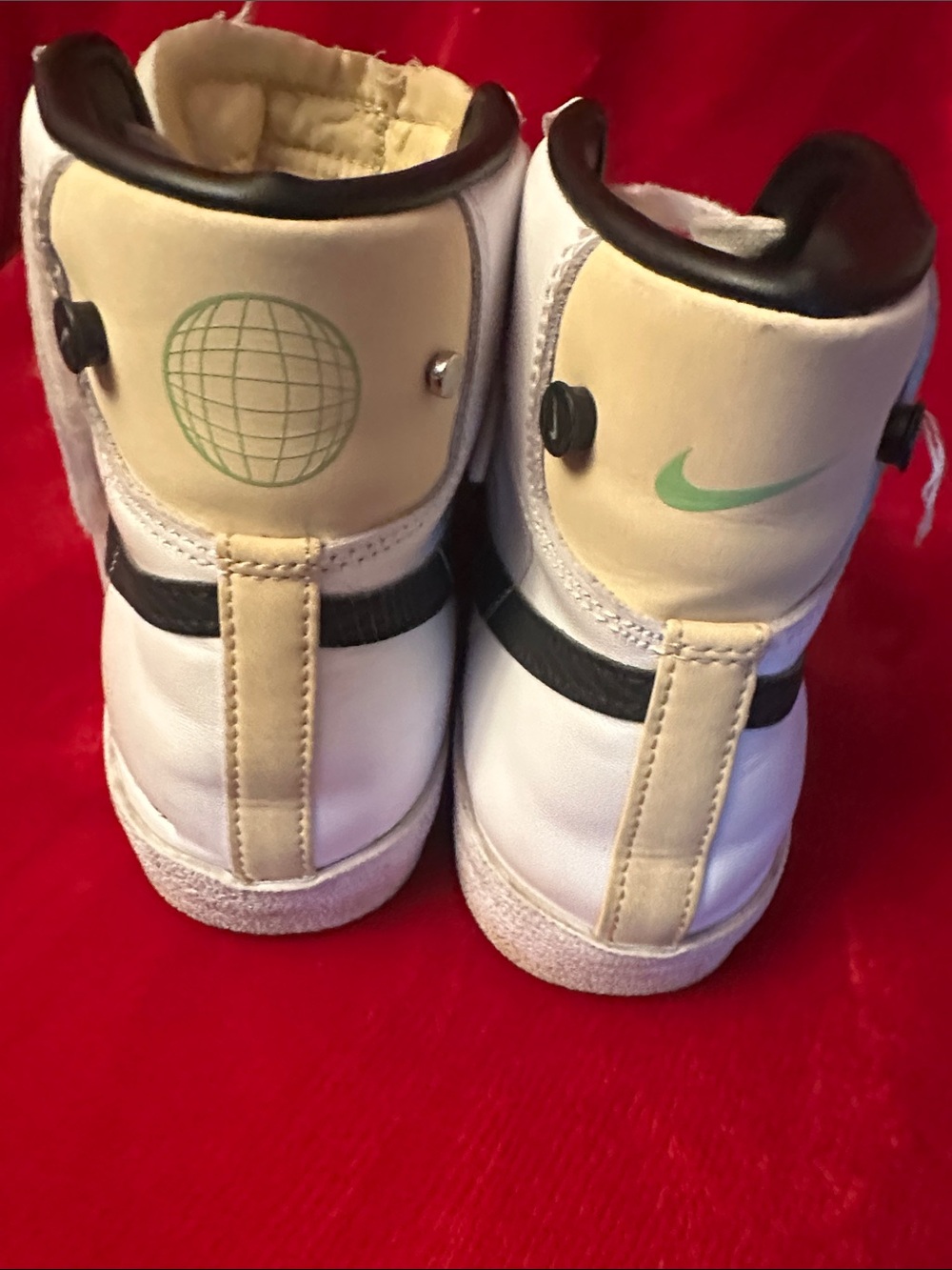 Nike Blazers High-Top Sneakers White with Black Swoosh - Picture 2 of 7